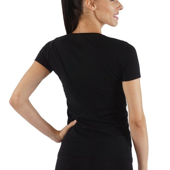 Cotton Slim Fit T-shirts V- neck short sleev - Picture 2 of 4